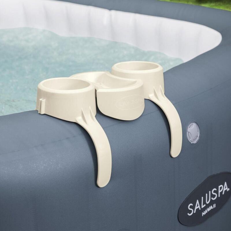 Bañera de hidromasaje natación Soporte de bebidas Lay-Z-Spa Blanco