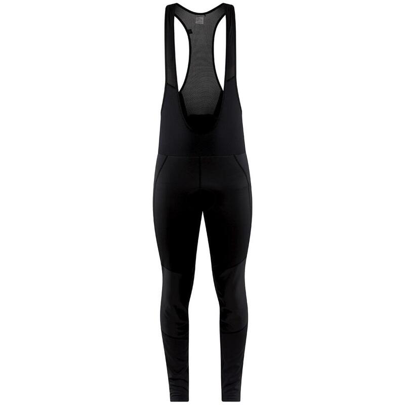 Fietsbroek - Craft Core SubZ Wind Bib Tights - L - Heren - Zwart - Fietsbroek