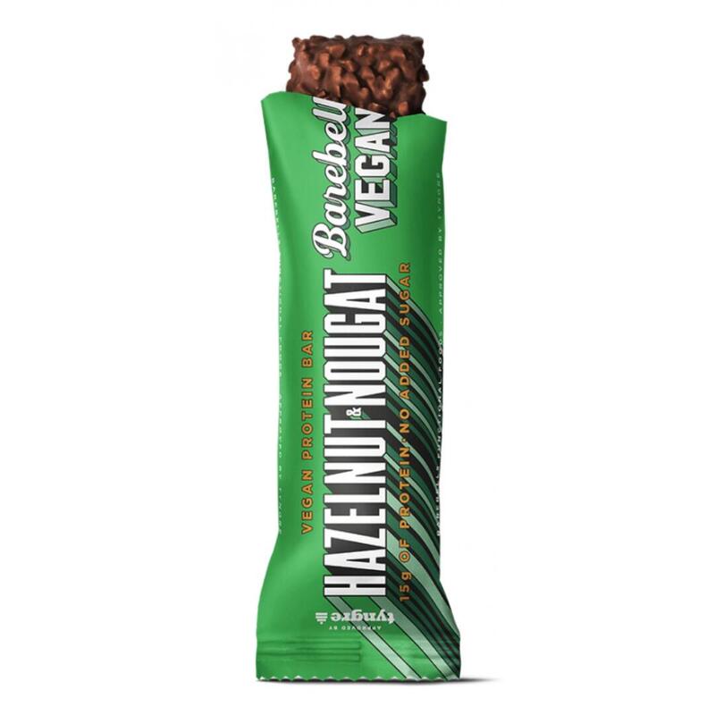 Vegan Protein Bar 55g (Box of 12) Hazel Nougat Decathlon
