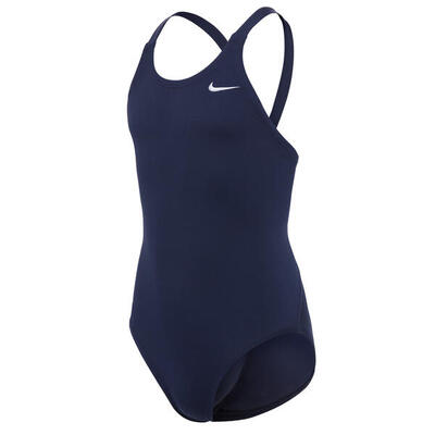 Nike Hydrastrong Fastback-Badeanzug für Mädchen – Mitternachtsmarine – Größe XL