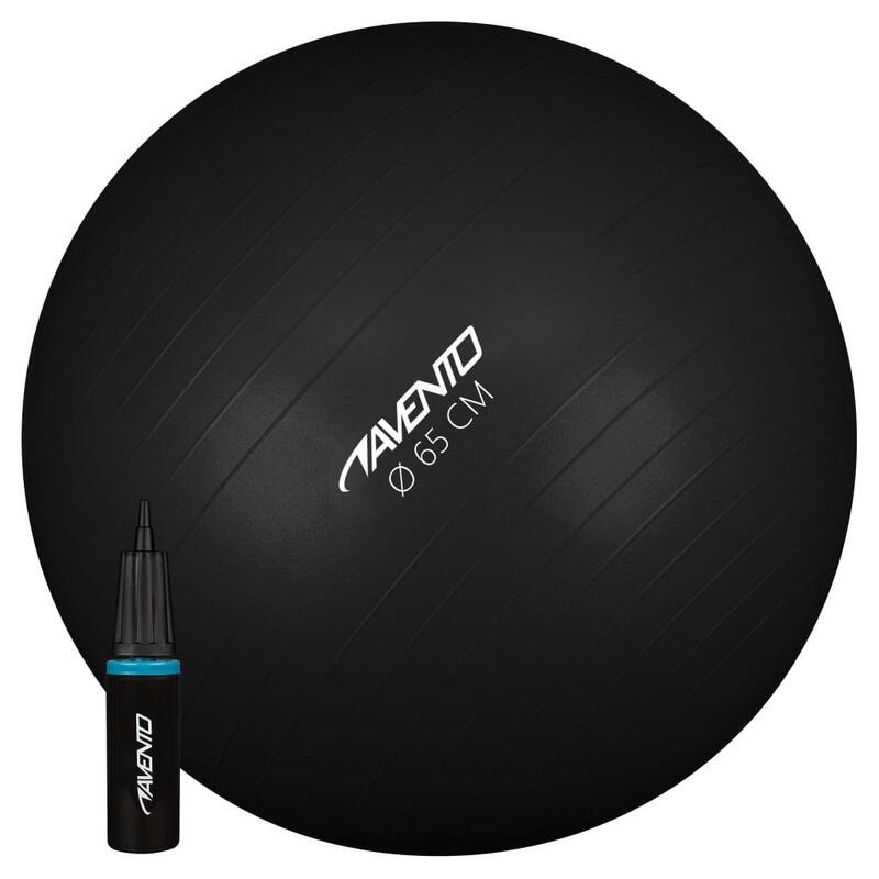 Avento Fitnessbal met pomp 65 cm zwart