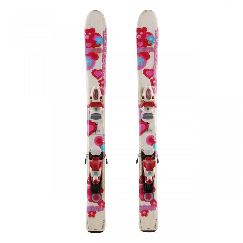 RECONDITIONNE - Ski Junior Rossignol Princess + Fixations - BON