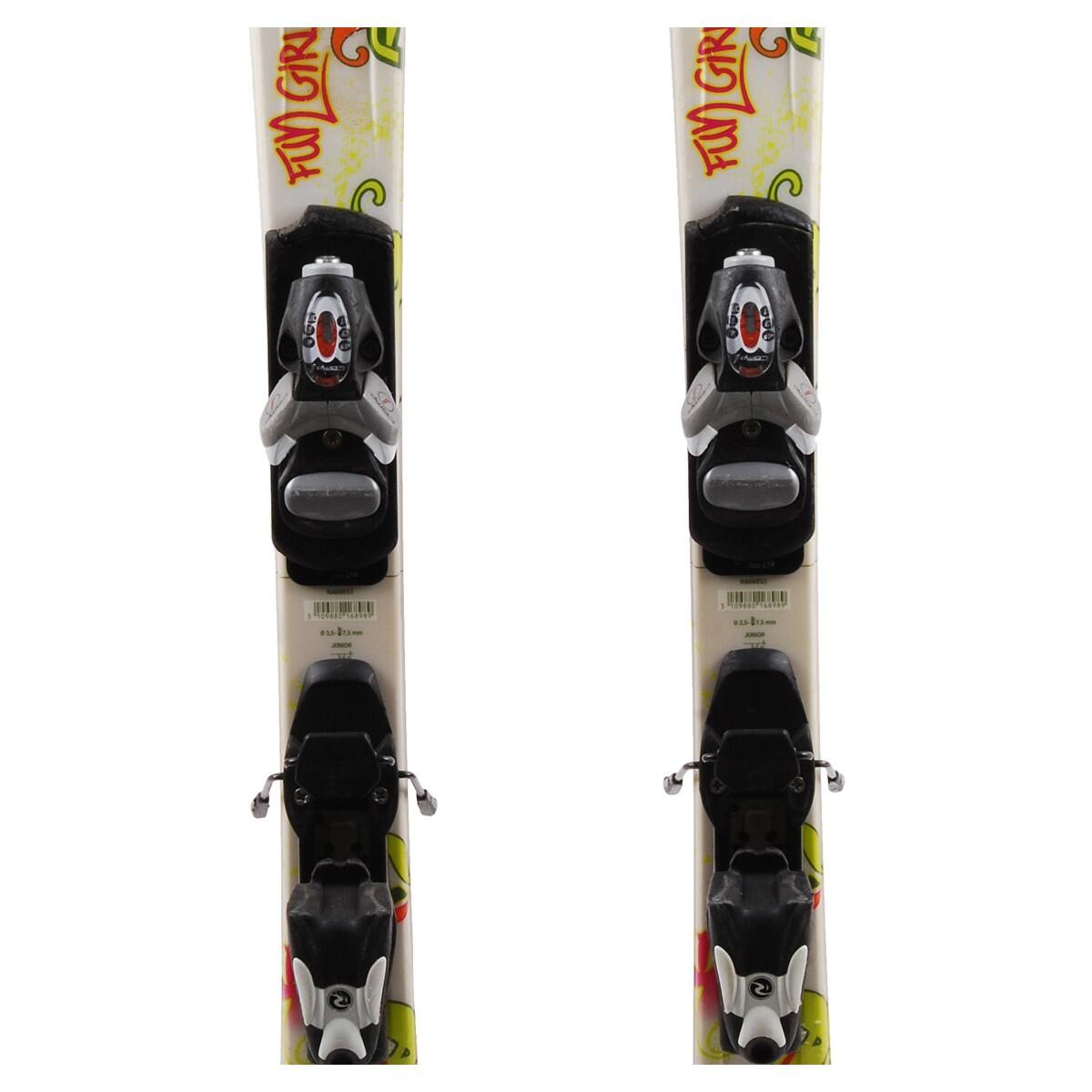 RECONDITIONNE - Ski Junior Rossignol Fun Girl + Fixations 3/4