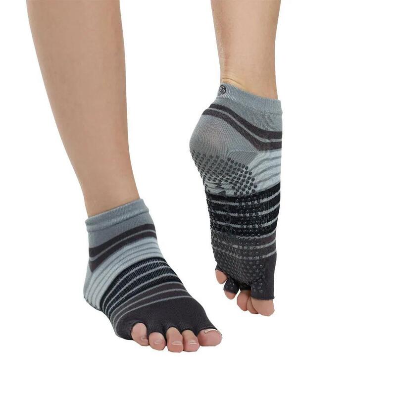 Chaussettes de Yoga - Chaussettes sans orteils - Gris