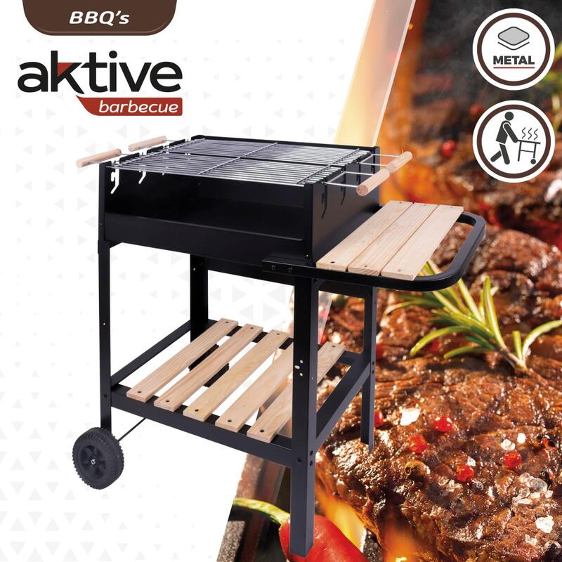 Barbecue au charbon de bois portable double grille Aktive
