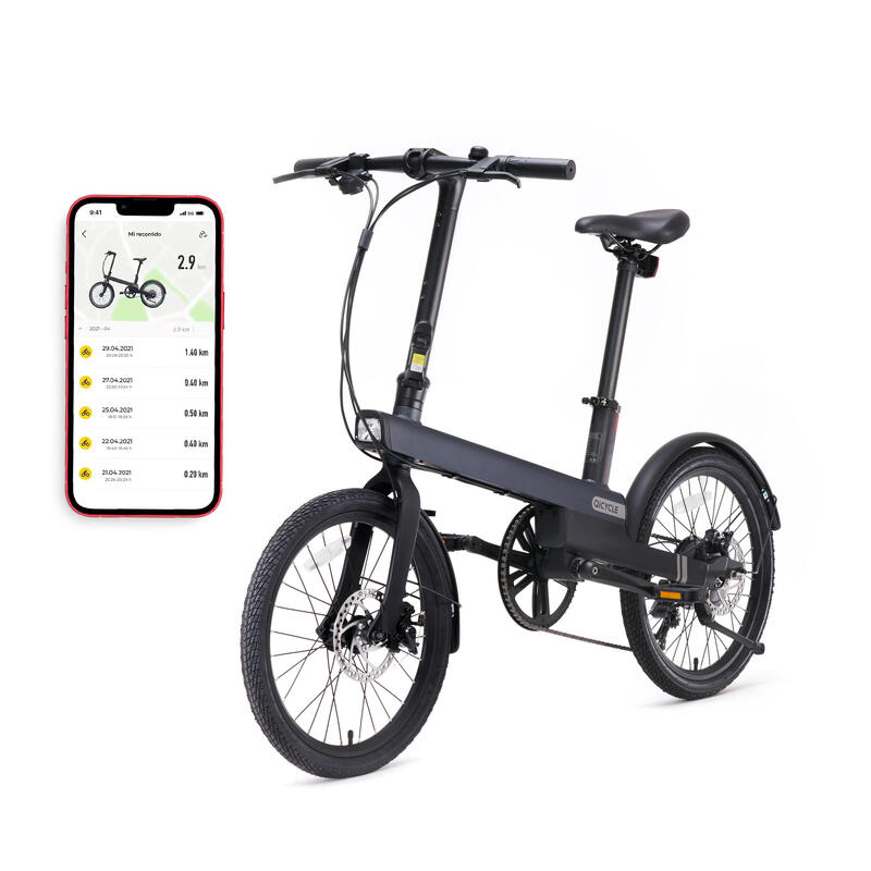 Bicicleta eléctrica plegable Xiaomi ADO A20 Air, App, Aut 100km, Correa de  carbono, Frenos hidráulicos, Pantalla IPX7 IPS, Gris