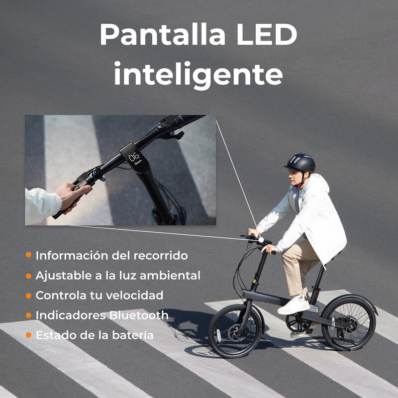 Bicicleta elétrica urbana Xiaomi QiCycle C2, Conectada, Pedalada assistida