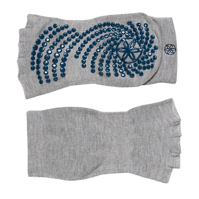 Chaussettes de Yoga - Chaussettes antidérapantes sans orteils - Gris - 2 paires