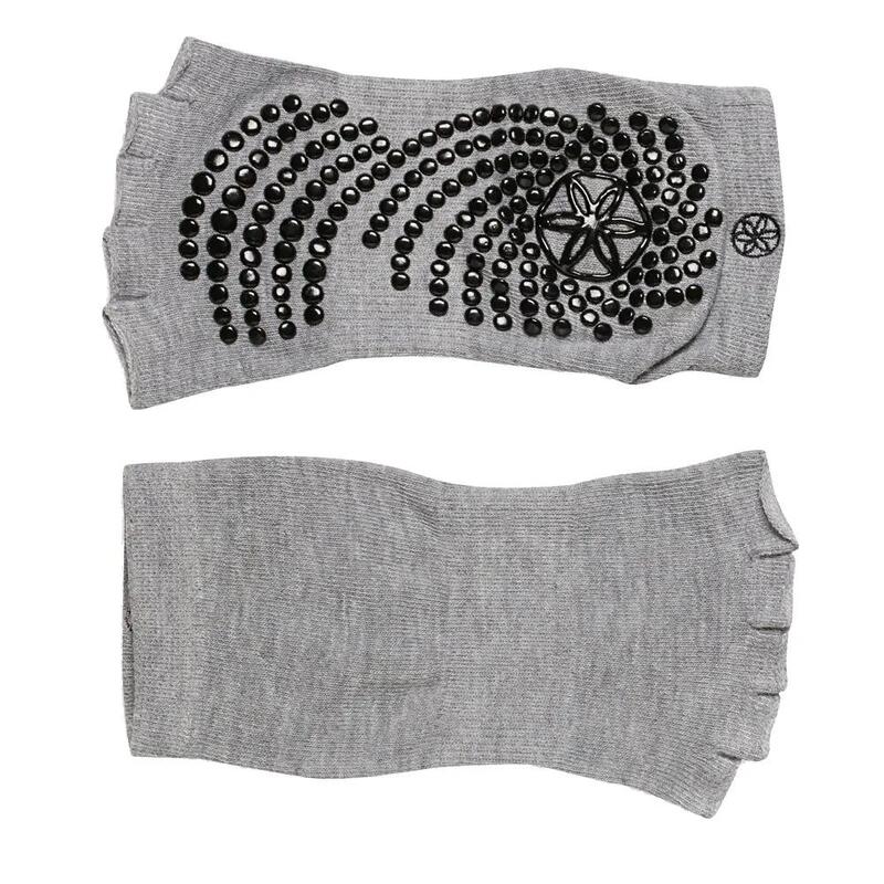 Chaussettes de Yoga - Chaussettes antidérapantes sans orteils - Gris - 2 paires