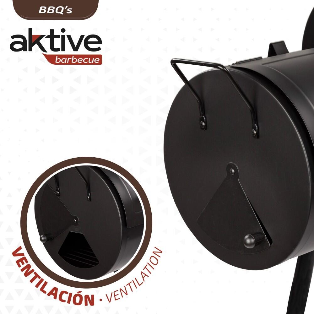 Barbacoa carbón portátil y ahumador Aktive 4/7