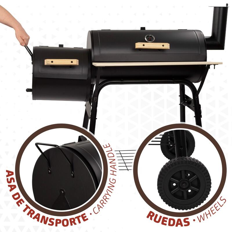 Barbecue portable au charbon de bois et fumoir Aktive