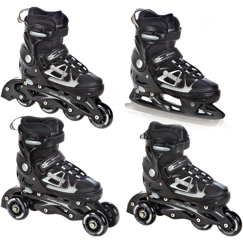 Patins de rodas ajustáveis 4 em 1 Raven Spirit