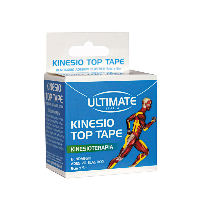 ULTIMATE ITALIA KINESIO TOP TAPE BENDAGGIO ADESIVO ELASTICO PER KINESIOTERAPIA 5 CM X 5 M