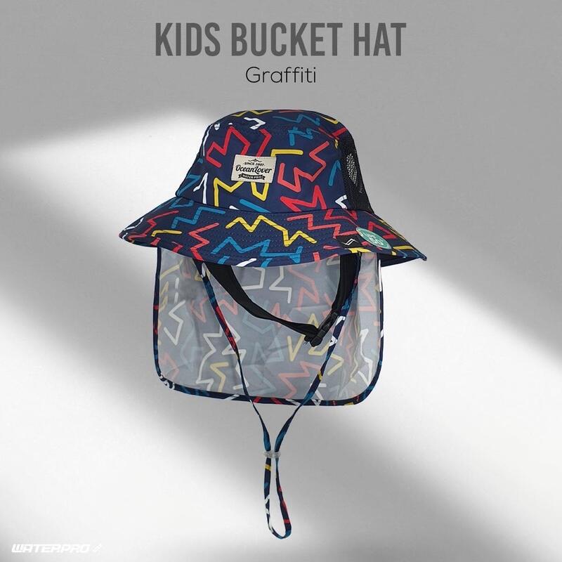 UV Protection Outdoor Kids Bucket Hat - White