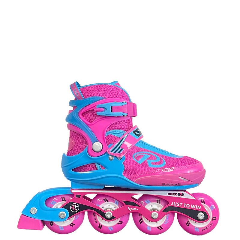 PATINES LÍNEA NIÑOS AJUSTABLE ROSA RALLY