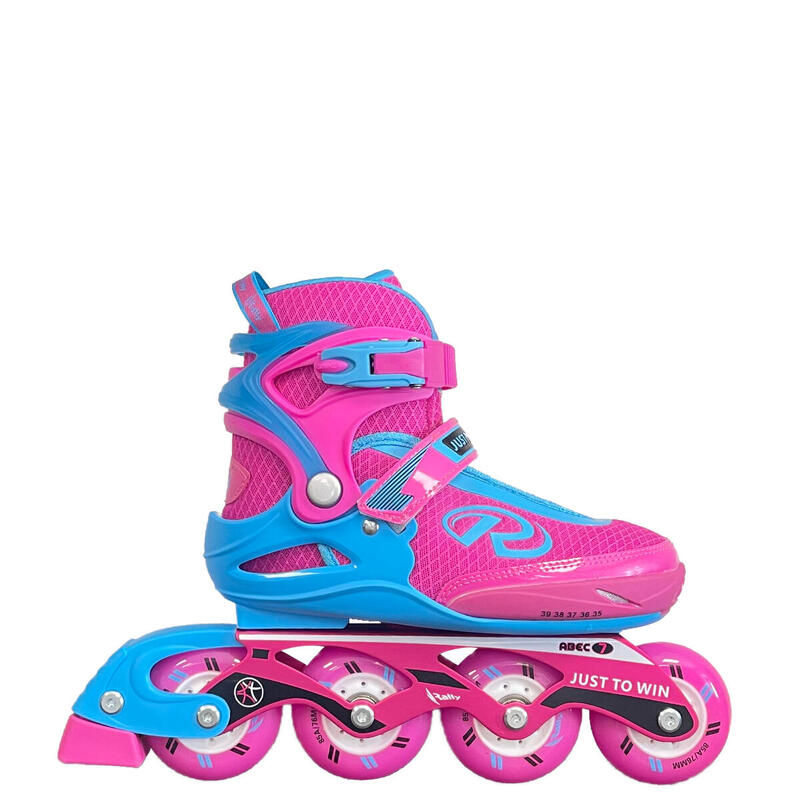 PATINES LÍNEA NIÑOS AJUSTABLE ROSA RALLY