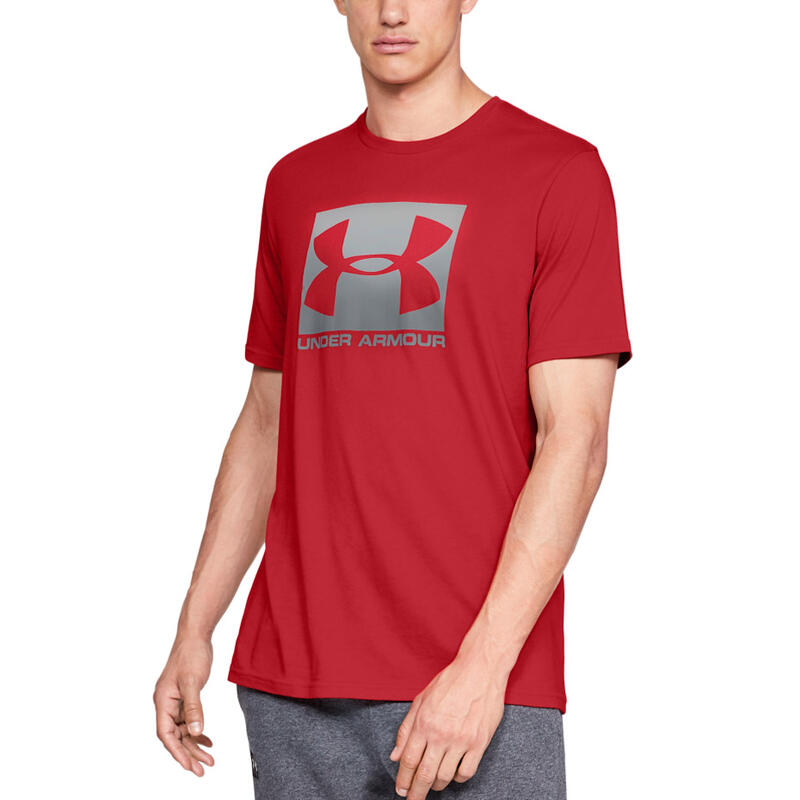 Camiseta caminar hombre Under Armour Boxed Sportstyle S/S, roja