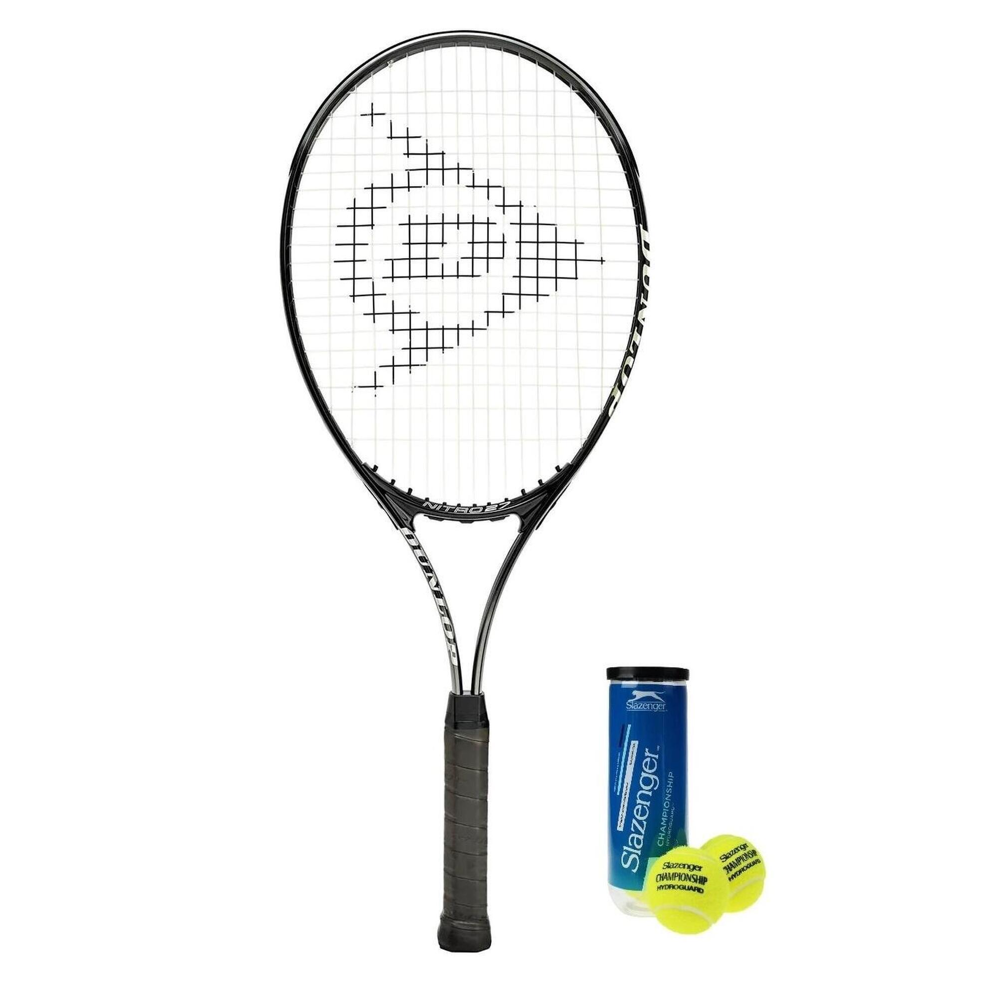 Dunlop Nitro 27 Tennis Racket + Cover & 3 Tennis Balls 1/1