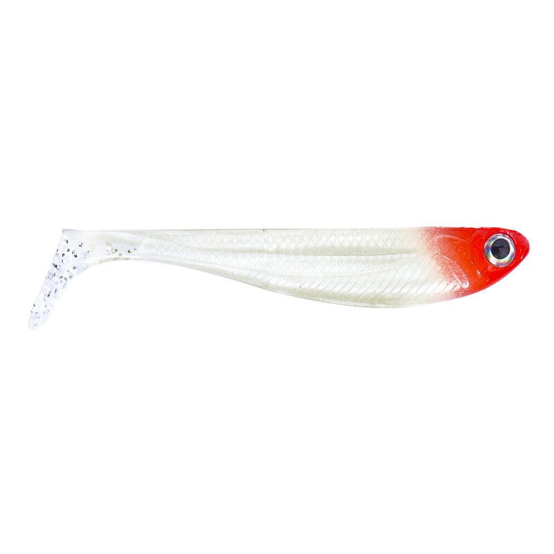 VINILO PESCA SPINNING R-SHAD 70 FLUO RED HEAD 3GR.