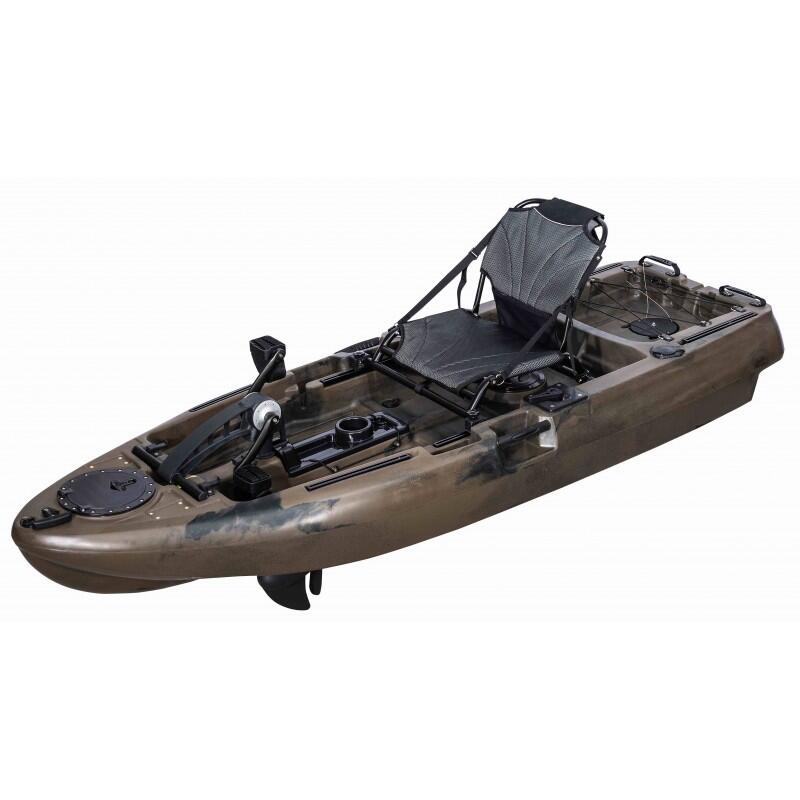 Kajak jednoosobowy wędkarski z napędem nożnym do pływania Scorpio kayak Pedal fi