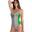 Maillot de Bain Femme Natation une pièce Revolution Linear Green