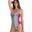 Costum de baie Revolution Linear Pink One-Piece pentru femei