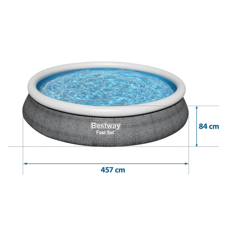 Piscina Natación Desmontable 9 en 1 Bestway Gris