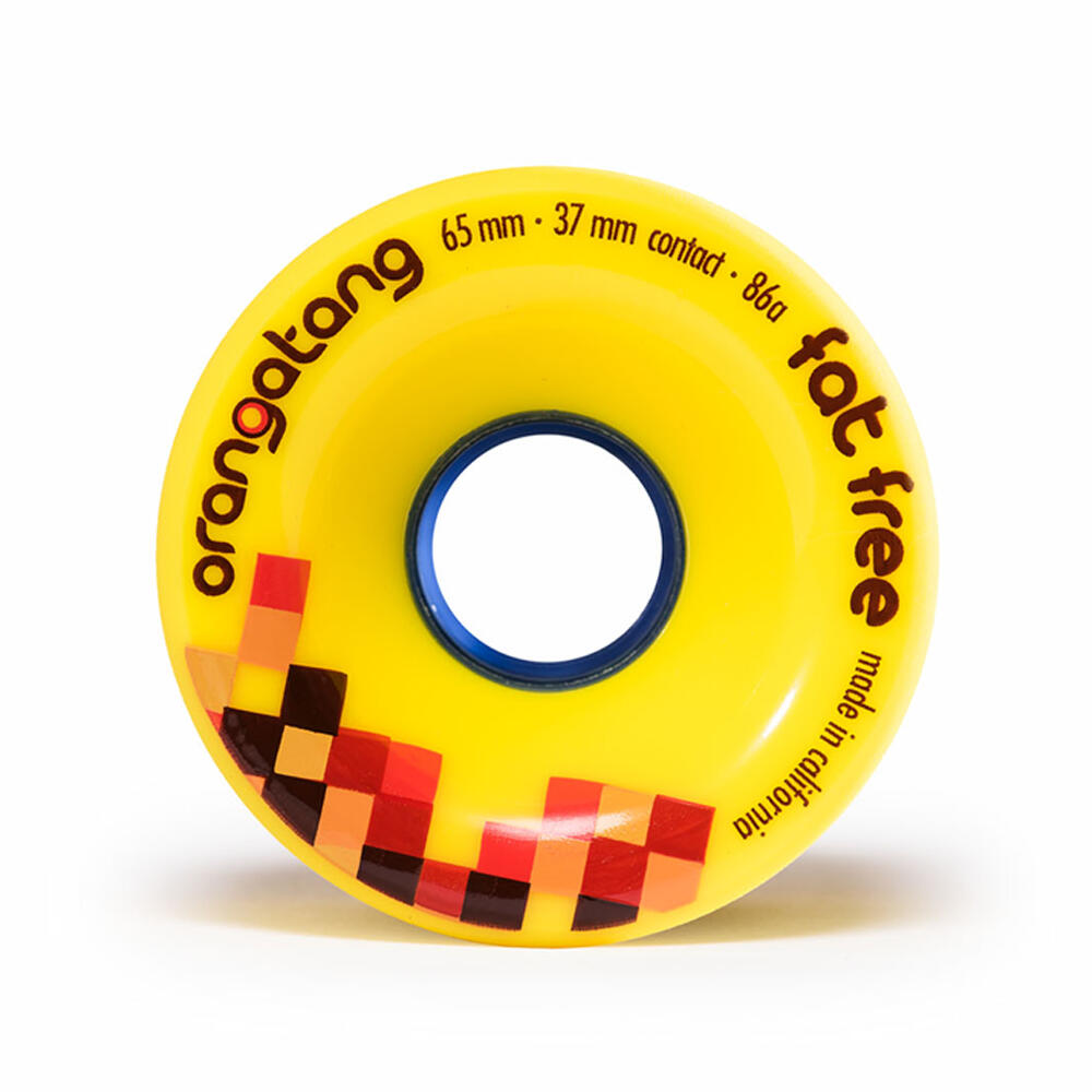 FATFREE Longboard FreeRide, FreeStyle, Wheels inc JEHU Bearings 65mm/86a – Set 4 2/3