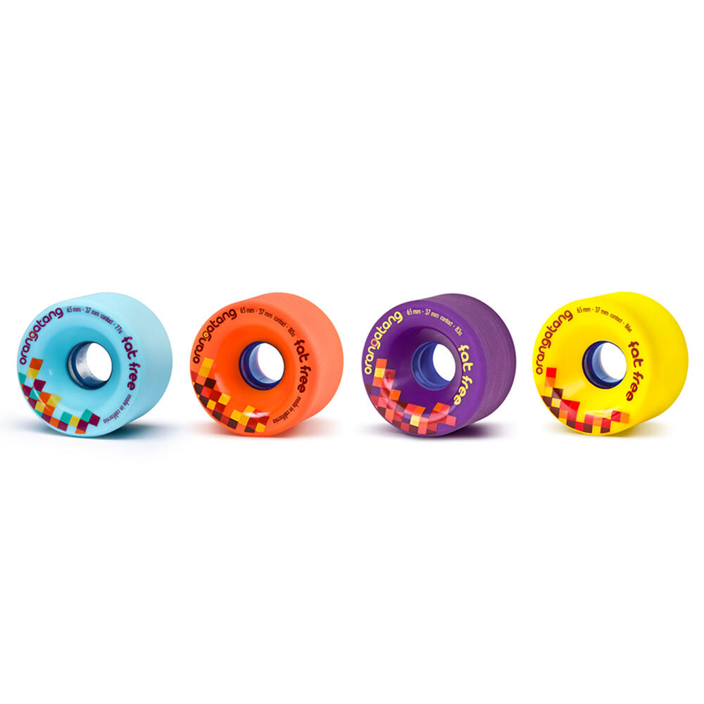 ORANGATANG FAT FREE LONGBOARD WHEELS 65MM/80A - SET OF 4 4/4