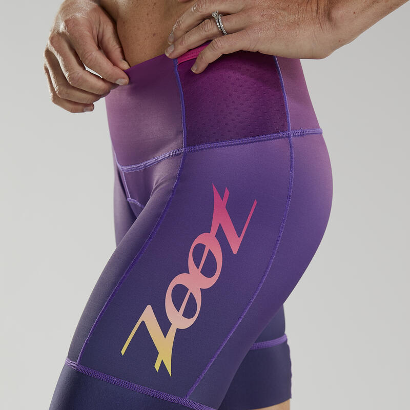 Fond de triathlon Triathlon féminin - Pantalon 8 pouces style coucher de soleil