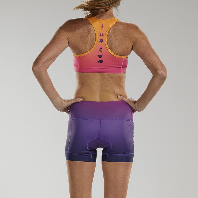 Triatlón femenino de 4 pulgadas al estilo de los pantalones al atardecer ZOOT