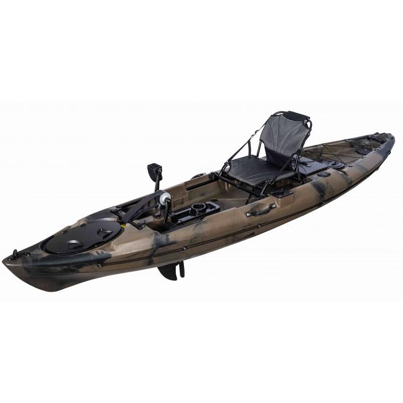 Kajak jednoosobowy wędkarski z napędem nożnym Scorpio kayak Pedal fish 12