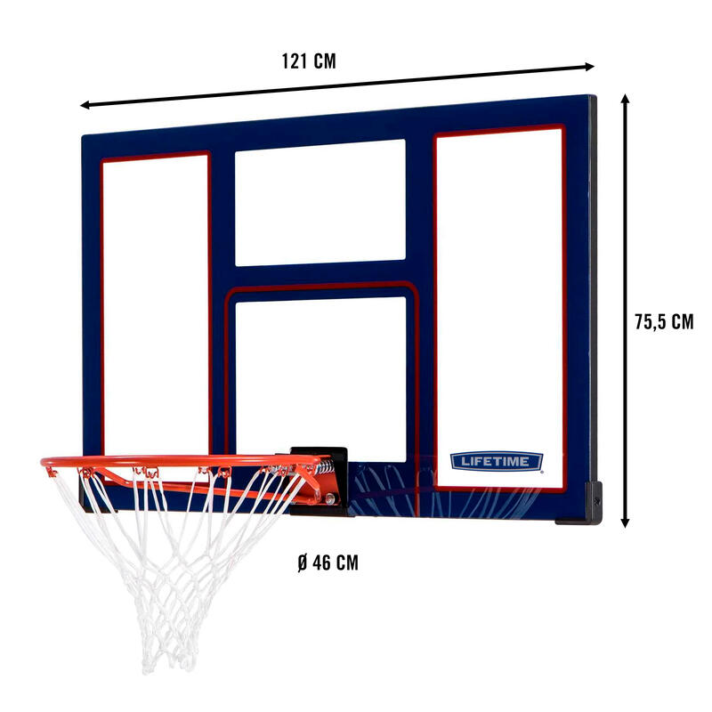 Tablero baloncesto ultrarresistente Lifetime 121x75,5 cm UV100