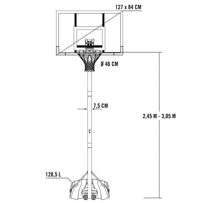 Canasta baloncesto ultrarresistente altura regulable Lifetime UV100 50 |  Decathlon
