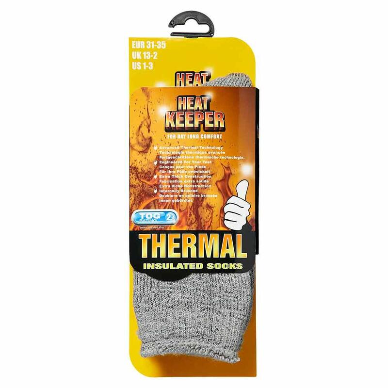 Heat Keeper Enfants chaussettes thermo-isolantes Grise