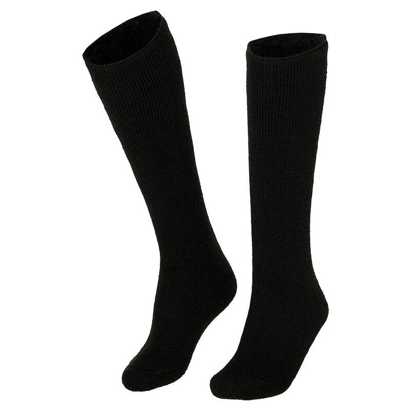 Heat Keeper Femme chaussettes hautes thermo-isolantes Noir