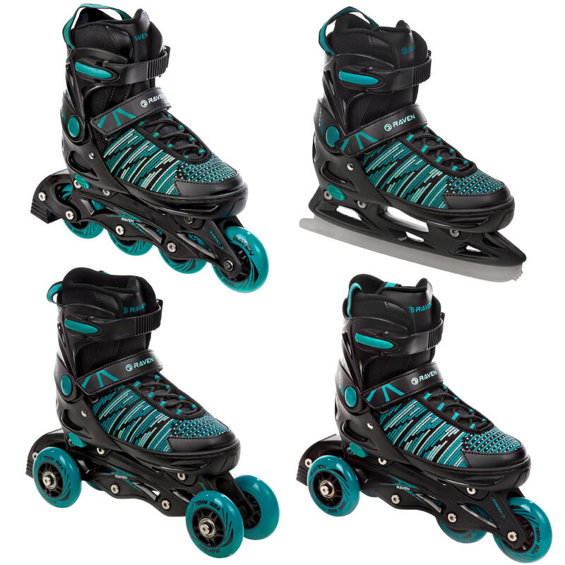 Patins de rodas 4 em 1 ajustáveis RAVEN Vella