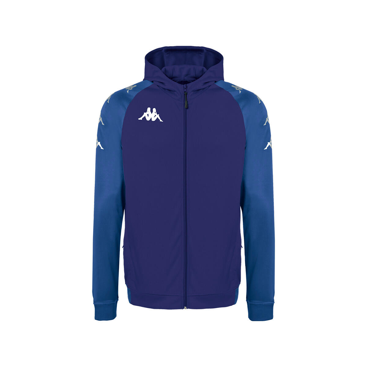 Felpa con zip da uomo in poliestere blu da calcio 4/7