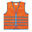 Gilet fluo enfant- Fun Jacket Orange -fermeture éclair