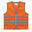 Fluojas kind- Fun Jacket Oranje - EN1150 - ritssluiting
