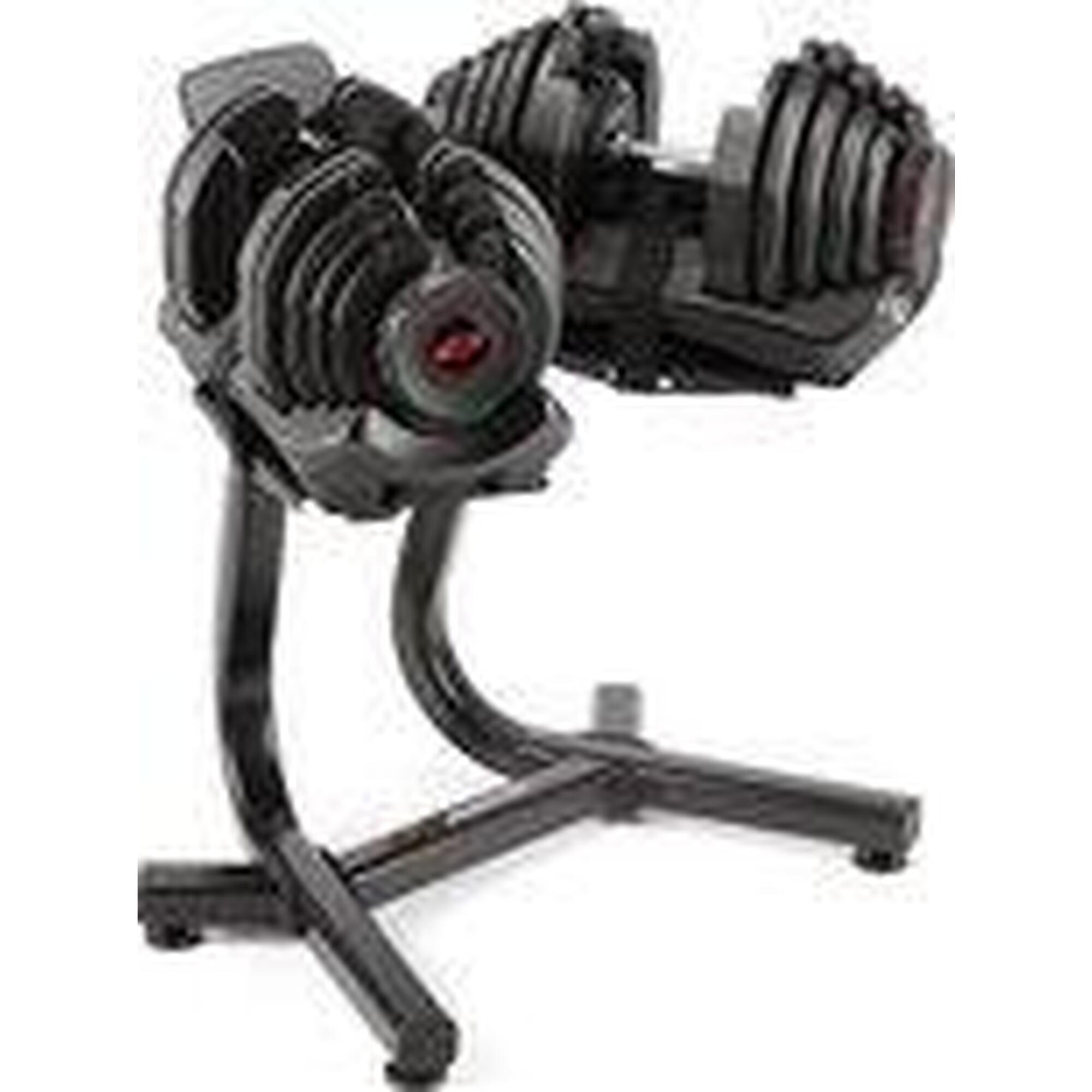 Bowflex SelectTech 24 kg Verstelbare Dumbbells + houder + trainingsbank