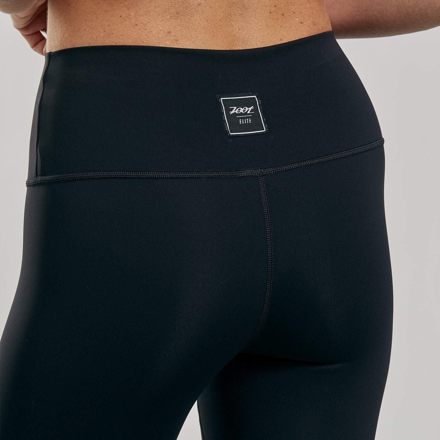 ZOOT Pantalones de running Capri para mujer - Elite M, BLACK, BLACK, M (Z200- 5/7