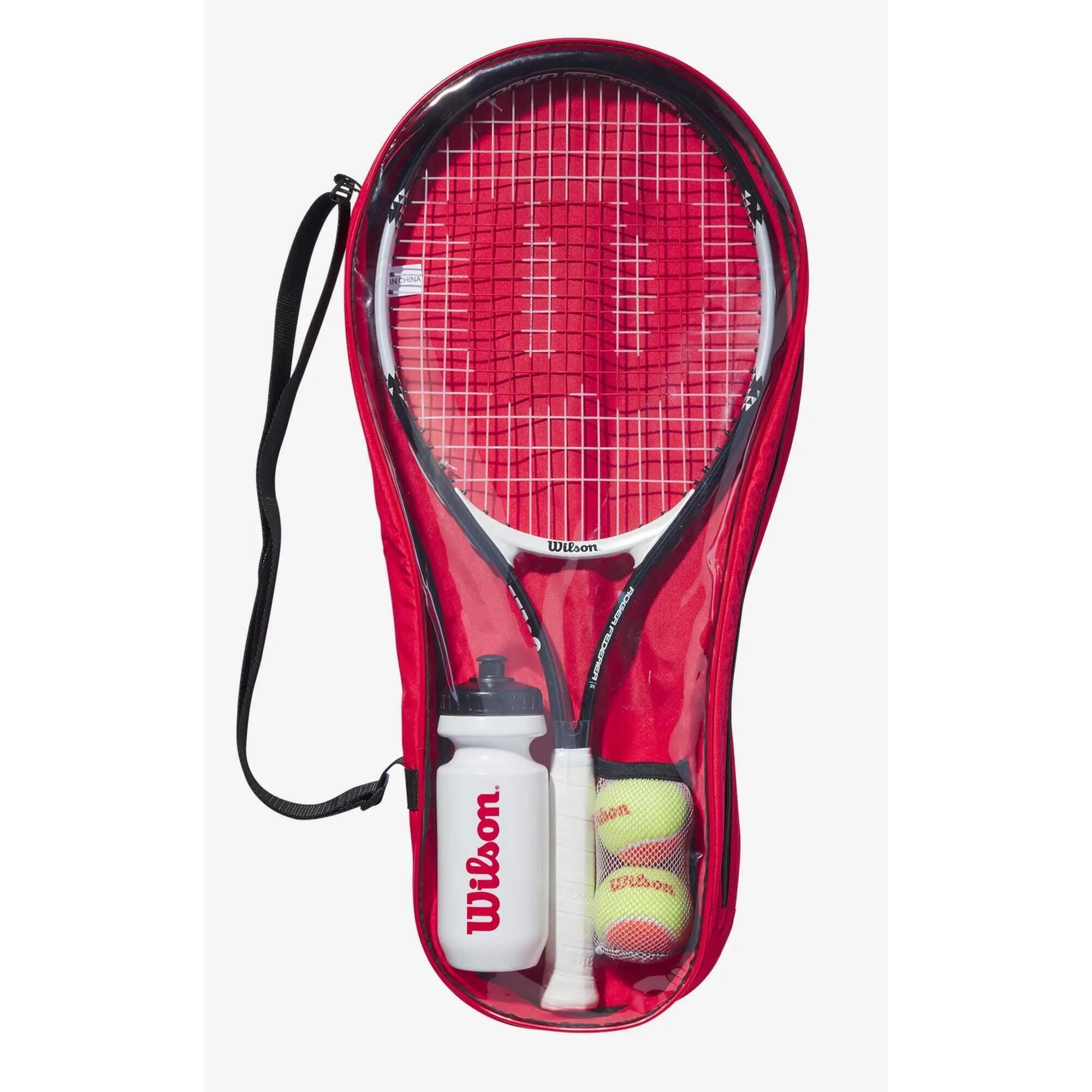 WILSON Wilson Federer 25 Junior Tennis Set, inc Carry Case,Water bottle & 2 Tennis Ball