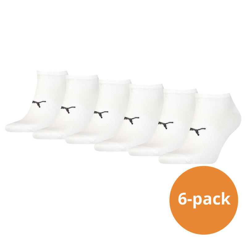 Puma Sport Sneakersokken Light 6-pack Wit