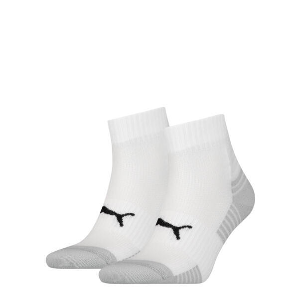 PUMA Sport gepolsterte Quarter-Socken 2er-Pack Weiß