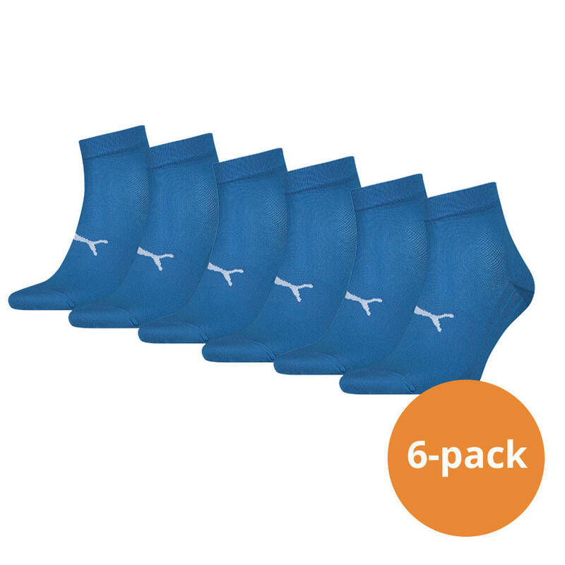 Puma Sport Quartersokken Light 6-pack Blauw