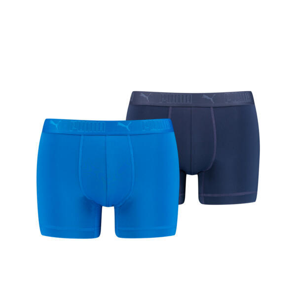 PUMA Sport Mikrofaser-Herren-Boxershorts 2er-Pack Blau