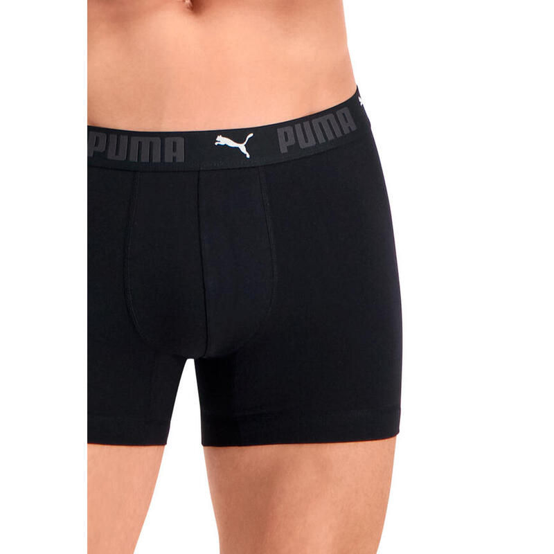 Boxer sport en coton pour hommes PUMA Noir (lot de 2)