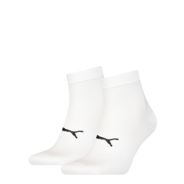 PUMA Sport leichte Unisex-Quarter-Socken 2er-Pack Weiß