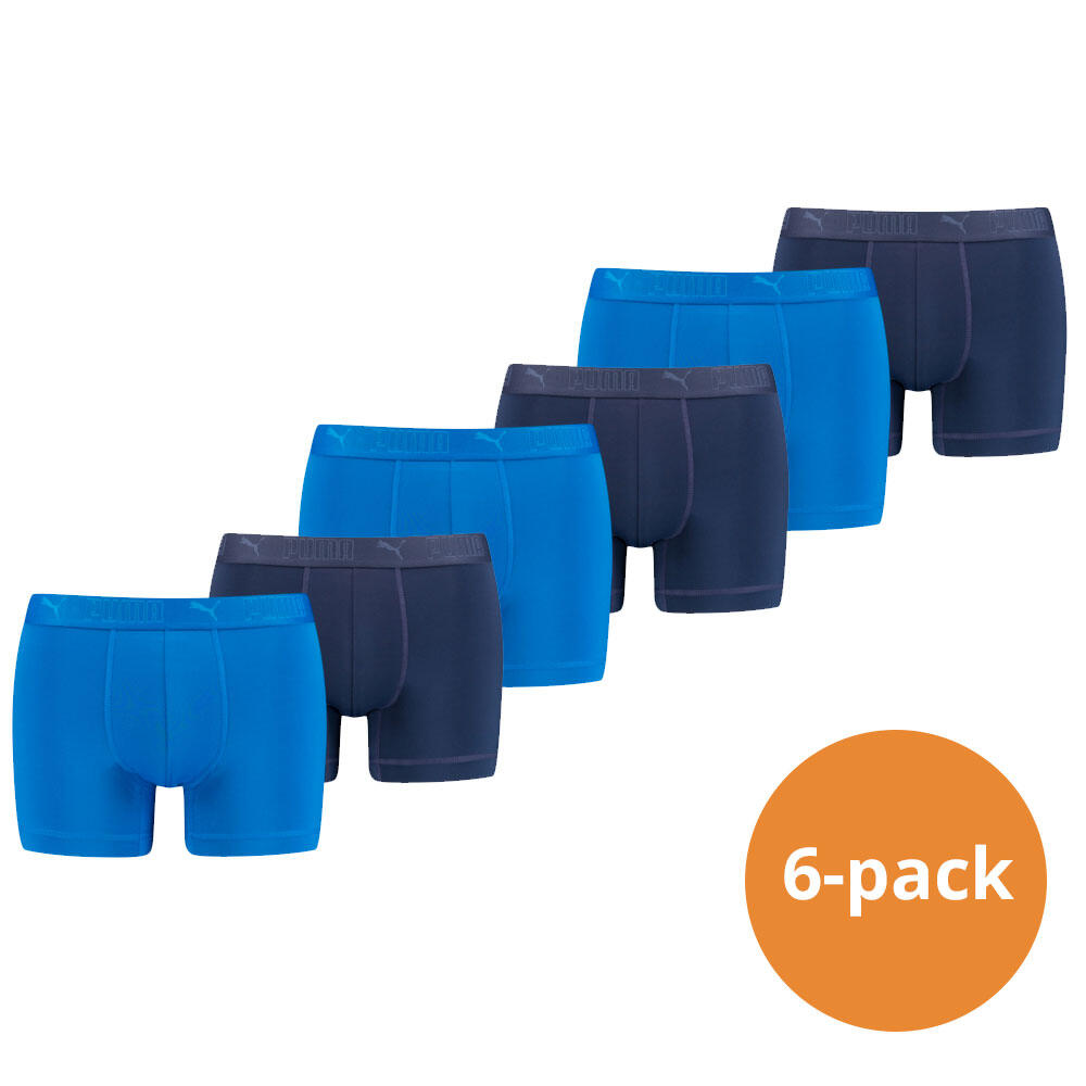 PUMA Puma Sport Boxershorts Microfiber 6-pack Blauw